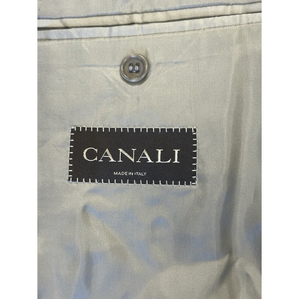 Canali Men's 40R Gray Pinstripe Blazer Sport Coat 100%‎ Wool Italy - Picture 10 of 16